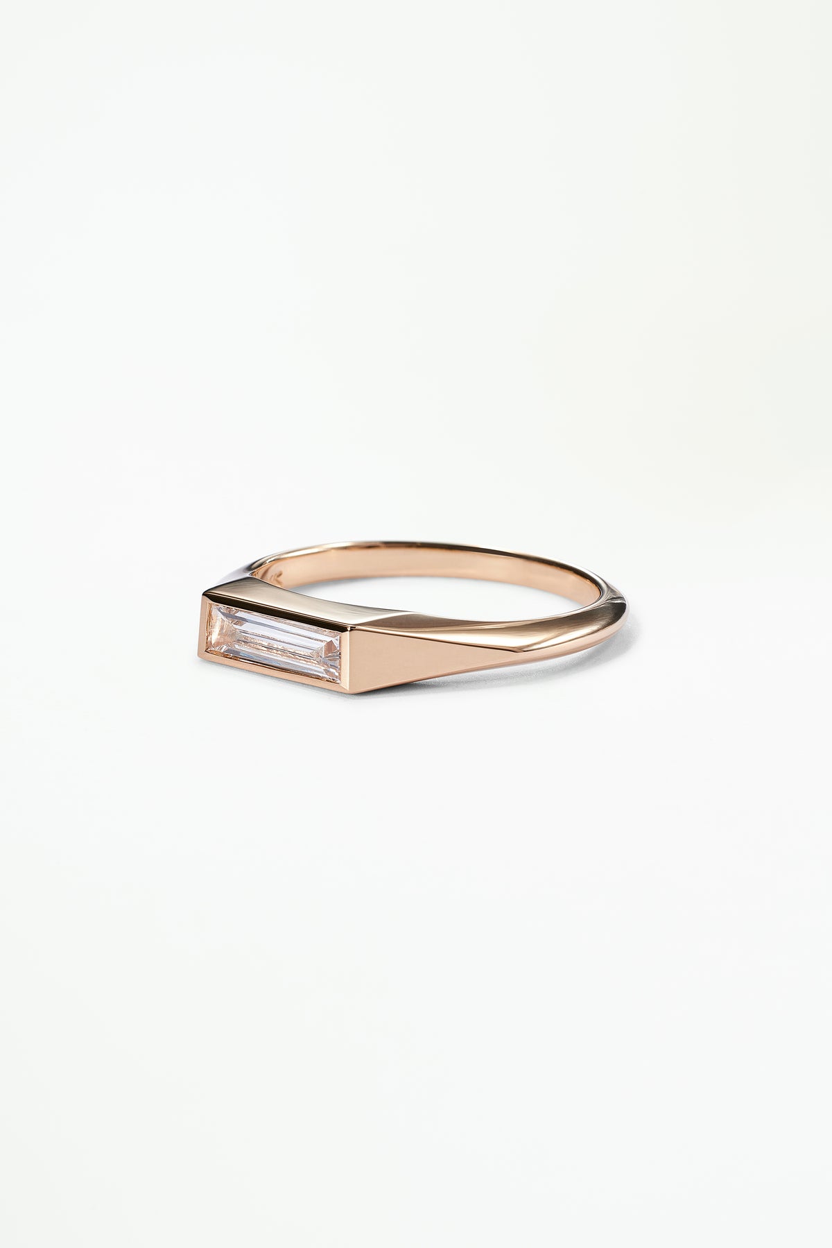 Baguette Cut Diamond Signet Ring No. 48