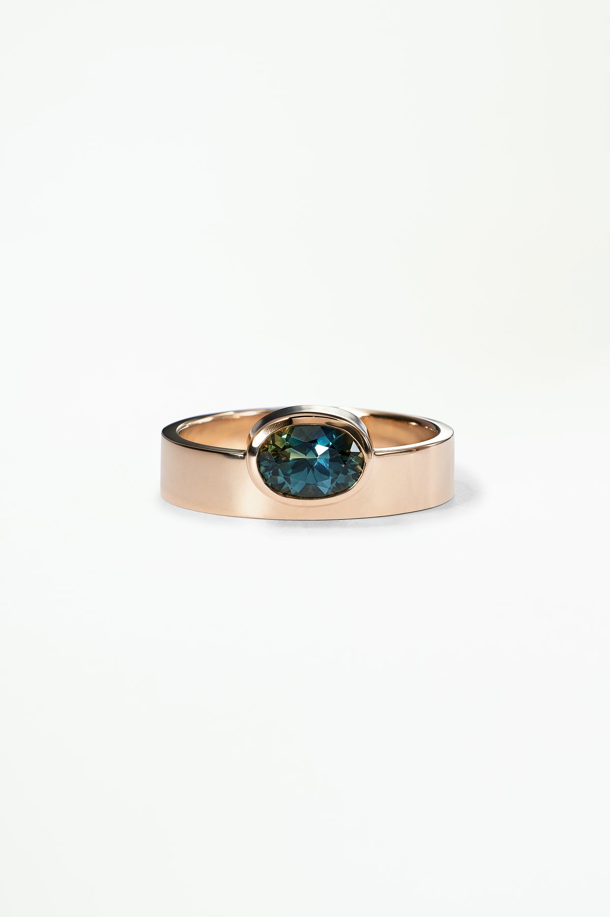Oval Brilliant Cut Sapphire Monolith Ring No. 4