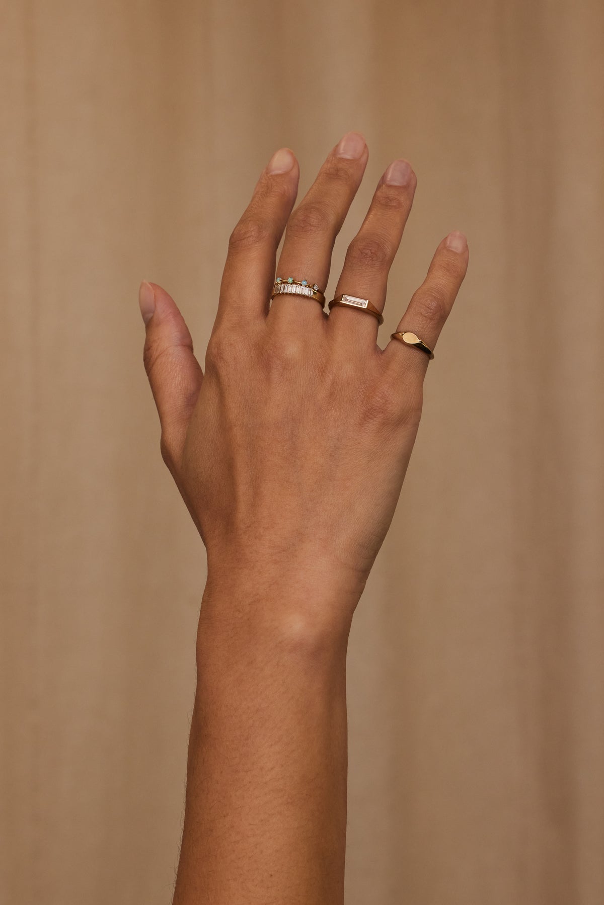 Baguette Cut Diamond Signet Ring No. 48